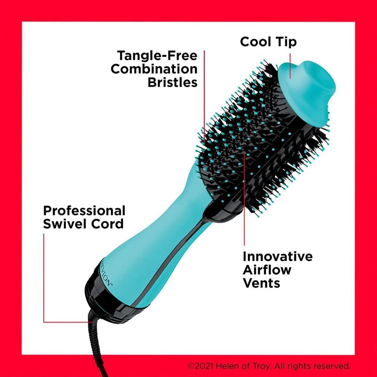 Revlon One-Step Hair Dryer And Volumiser 2-In-1 Styling Tool Hot Air Stylers - New Mint Edition