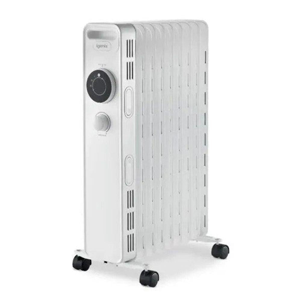 Igenix 9 Fin Oil Filled Radiator With 3 Heat Settings And Overheat Protection 2000W - White