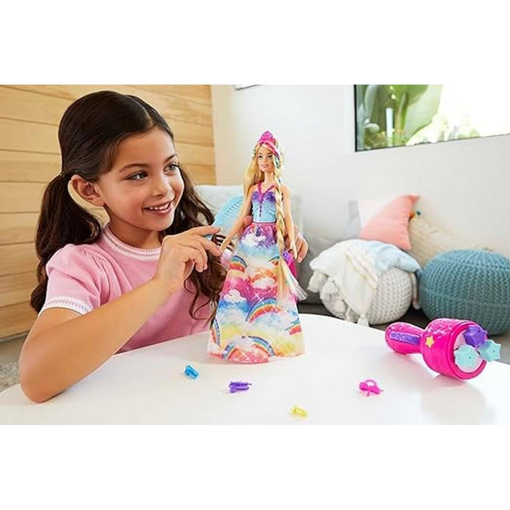 Barbie Dreamtopia Twist 'n Style Doll And Accessories With Rainbow Hair Extensions - Multicolour