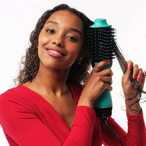 Revlon One-Step Hair Dryer and Volumiser Brush – New Teal Edition Ionic Hot Air Styling Tool EU Plug