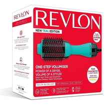 Revlon One-Step Hair Dryer and Volumiser Brush – New Teal Edition Ionic Hot Air Styling Tool EU Plug
