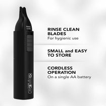 Wahl GroomEase Ear & Nose Eyebrow Personal Trimmer Kit For Men & Women - Black