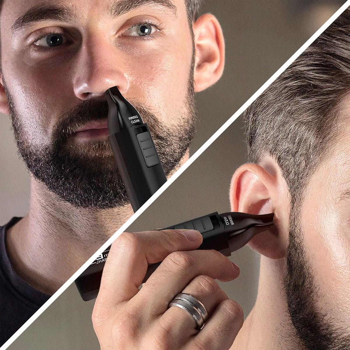 Wahl GroomEase Ear & Nose Eyebrow Personal Trimmer Kit For Men & Women - Black