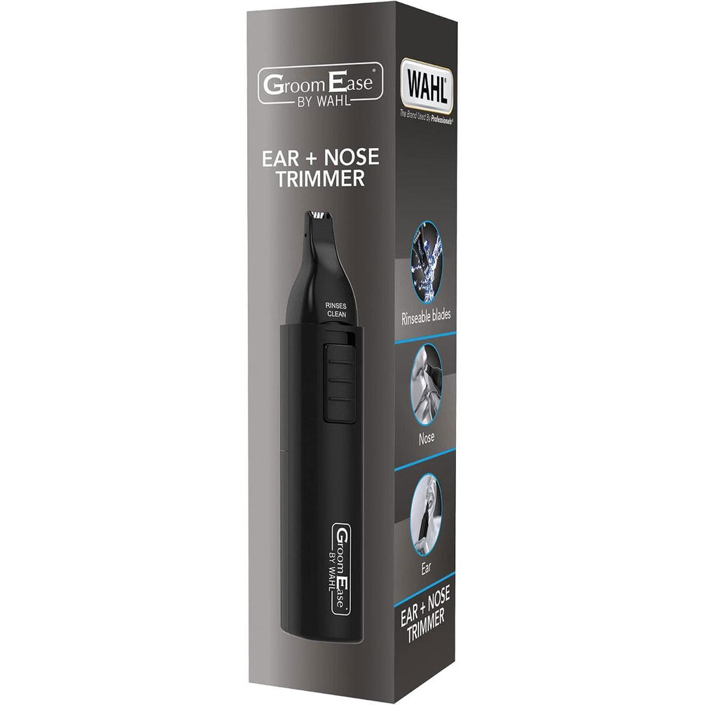 Wahl GroomEase Ear & Nose Eyebrow Personal Trimmer Kit For Men & Women - Black