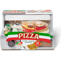 Melissa & Doug Top And Bake Pizza Counter Wooden Play Food Sets - Multicolor