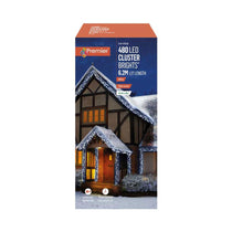 Premier Christmas 480 Multi Action LED Clusters Lights With Timer - White