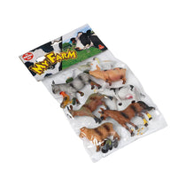 Peterkin My Farm 12 Piece Farm Animal Set 6 Small And 6 Large Animals Figures Toys - Multicolour