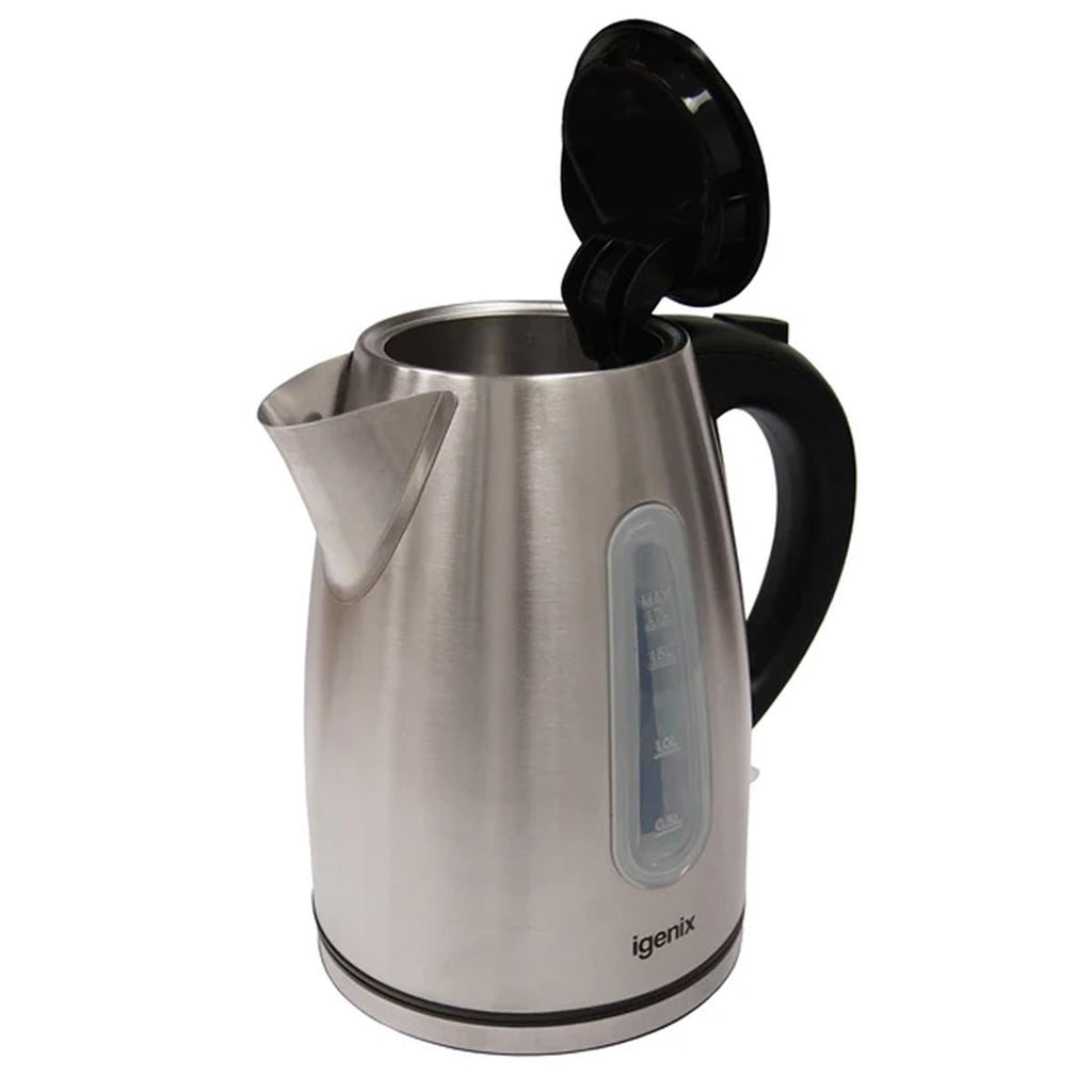 Igenix Cordless Electric Jug Kettle Brushed Stainless Steel 3000 W 1.7 Litre - Silver