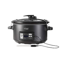 Russell Hobbs Sous Vide Slow Cooker With Meat Thermometer 350W 6.5 Litre - Black