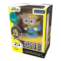 Lexibook Despicable Me Minions Childrens Clock With Night Light - Yellow/Blue