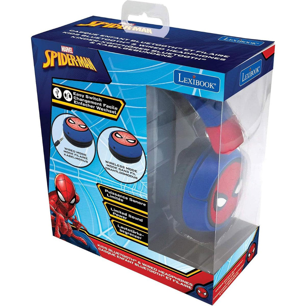 Lexibook Lexibook SpiderMan Bluetooth and Wired Foldable Kids Headphones Multicolour