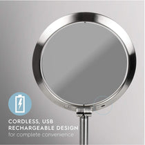 HoMedics Twist LED Beauty Mirror With Magnification Sensor Silver
