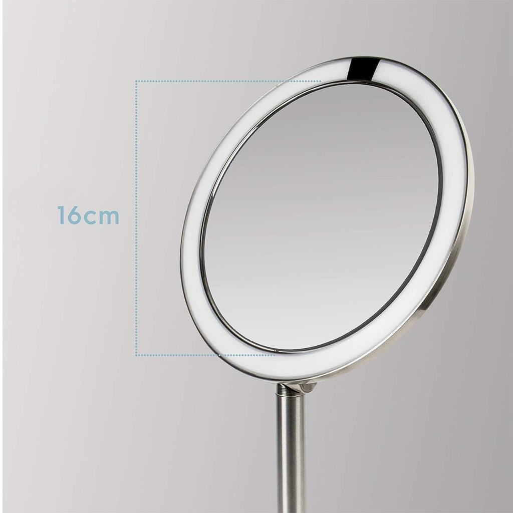 HoMedics Twist LED Beauty Mirror With Magnification Sensor Silver