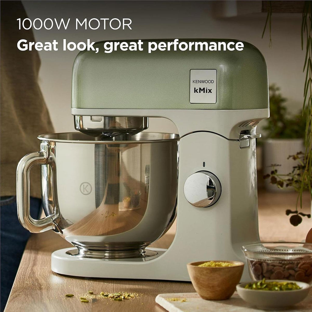 Kenwood kMix Stand Mixer KMX760GR 5L 1000W Stainless Steel Bowl Green with K-Beater Dough Hook Whisk
