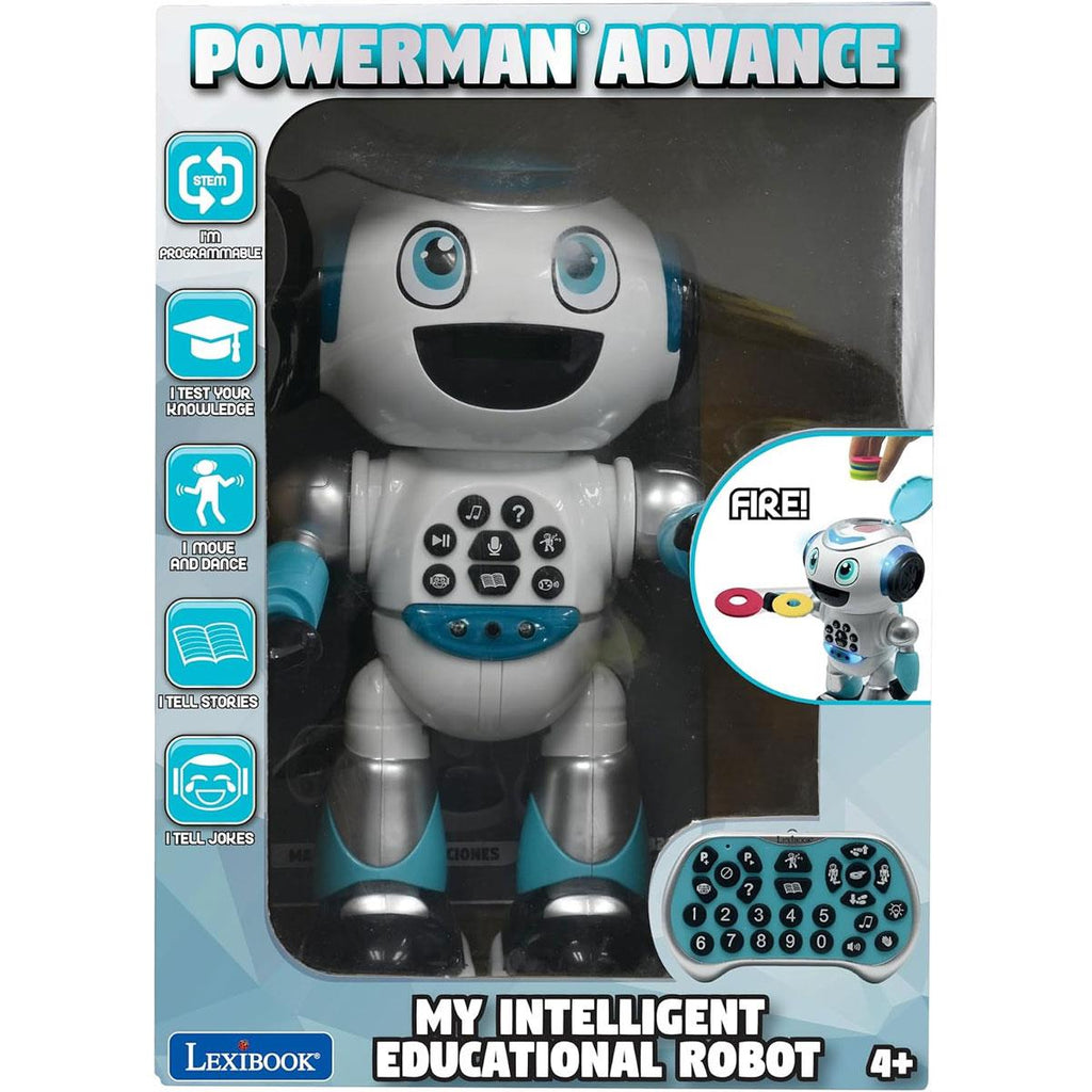 Lexibook Powerman Advance Smart Robot Educational Interactive Remote Control STEM Toy for Kids ROB28EN
