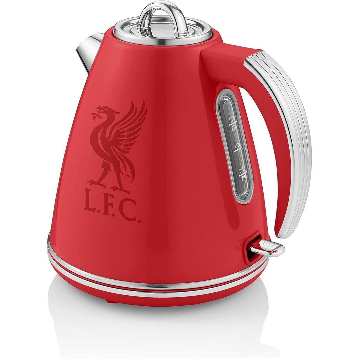 Swan Liverpool F.C Retro Jug Kettle Stainless Steel 3000W 1.5 Litre - Red