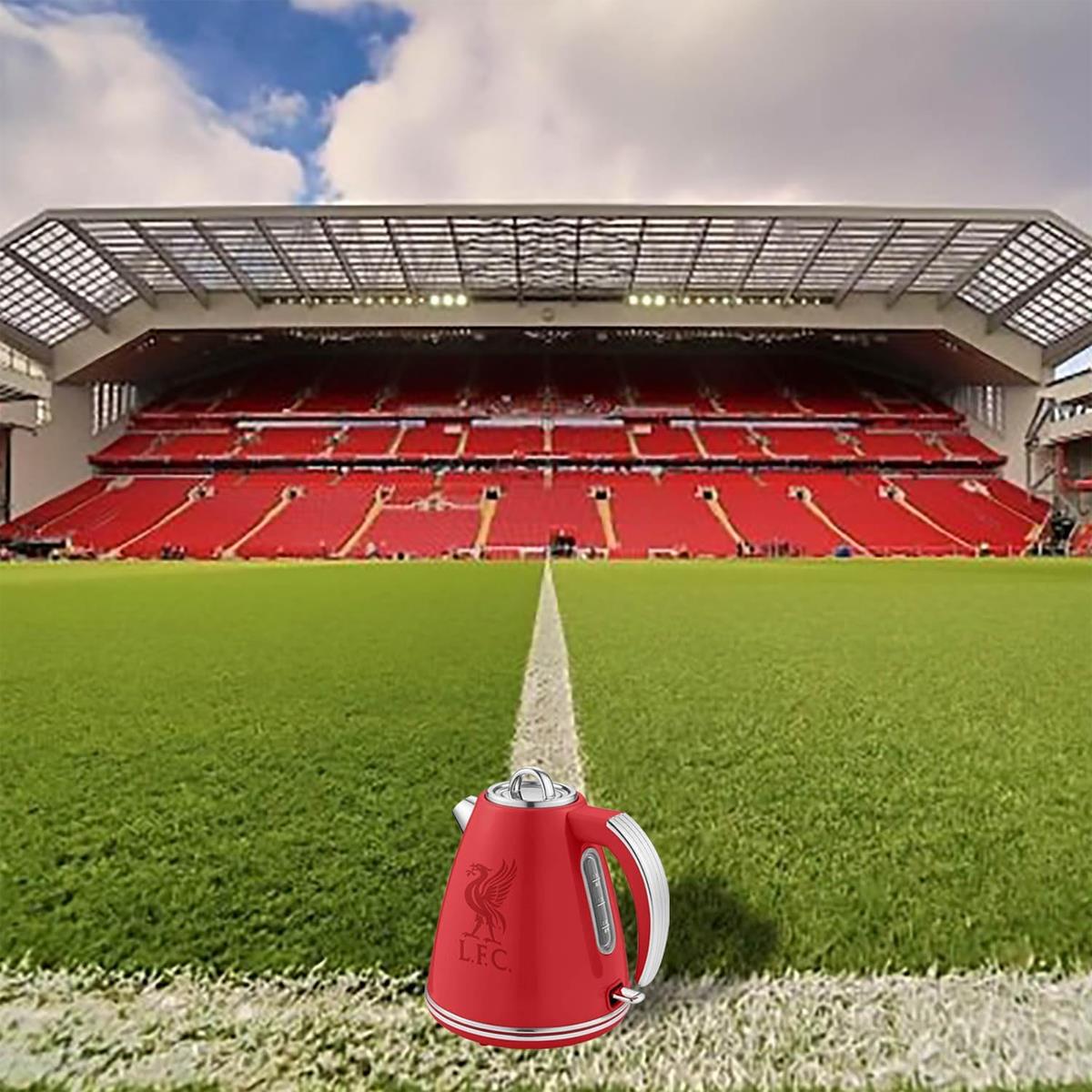 Swan Liverpool F.C Retro Jug Kettle Stainless Steel 3000W 1.5 Litre - Red