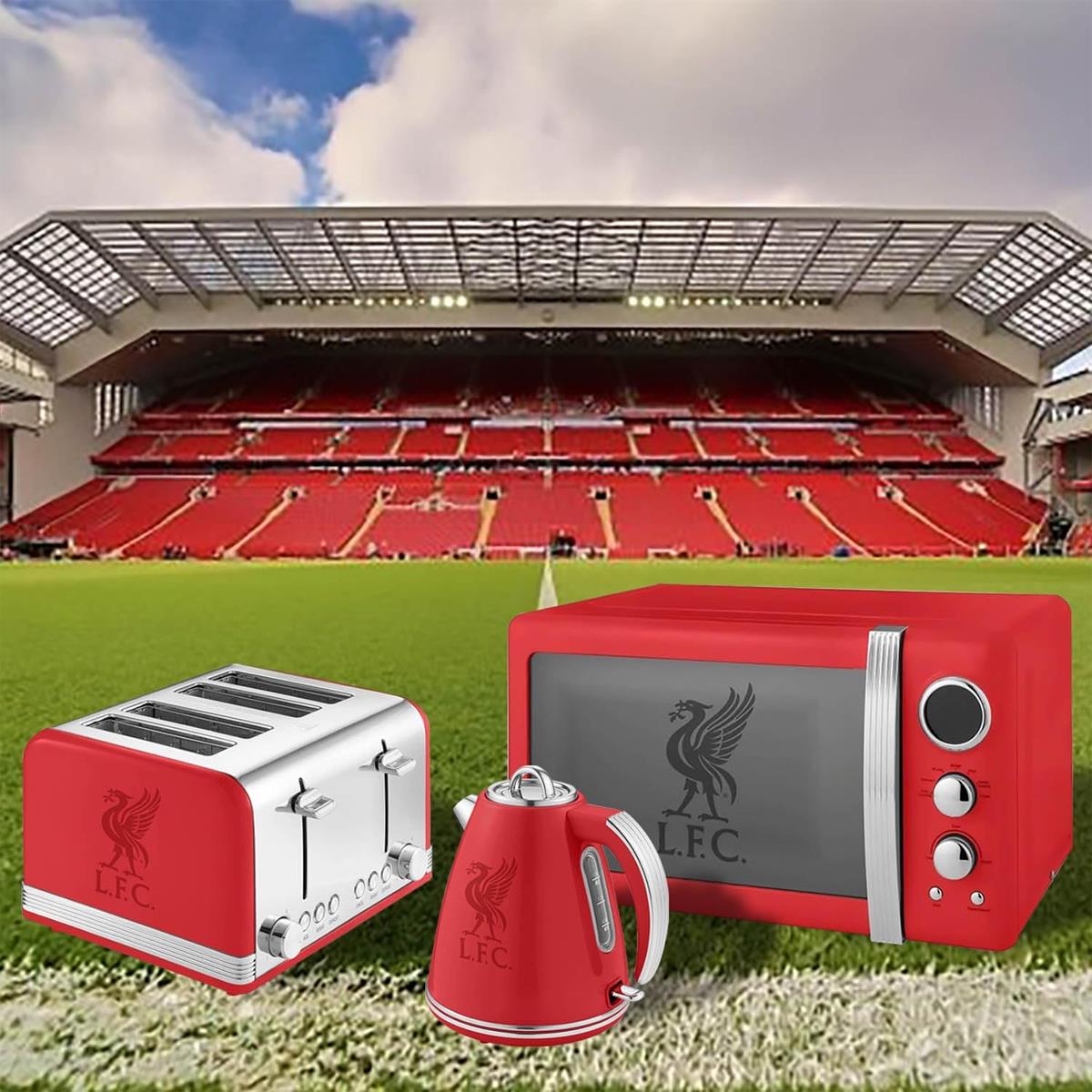 Swan Liverpool F.C Retro Jug Kettle Stainless Steel 3000W 1.5 Litre - Red