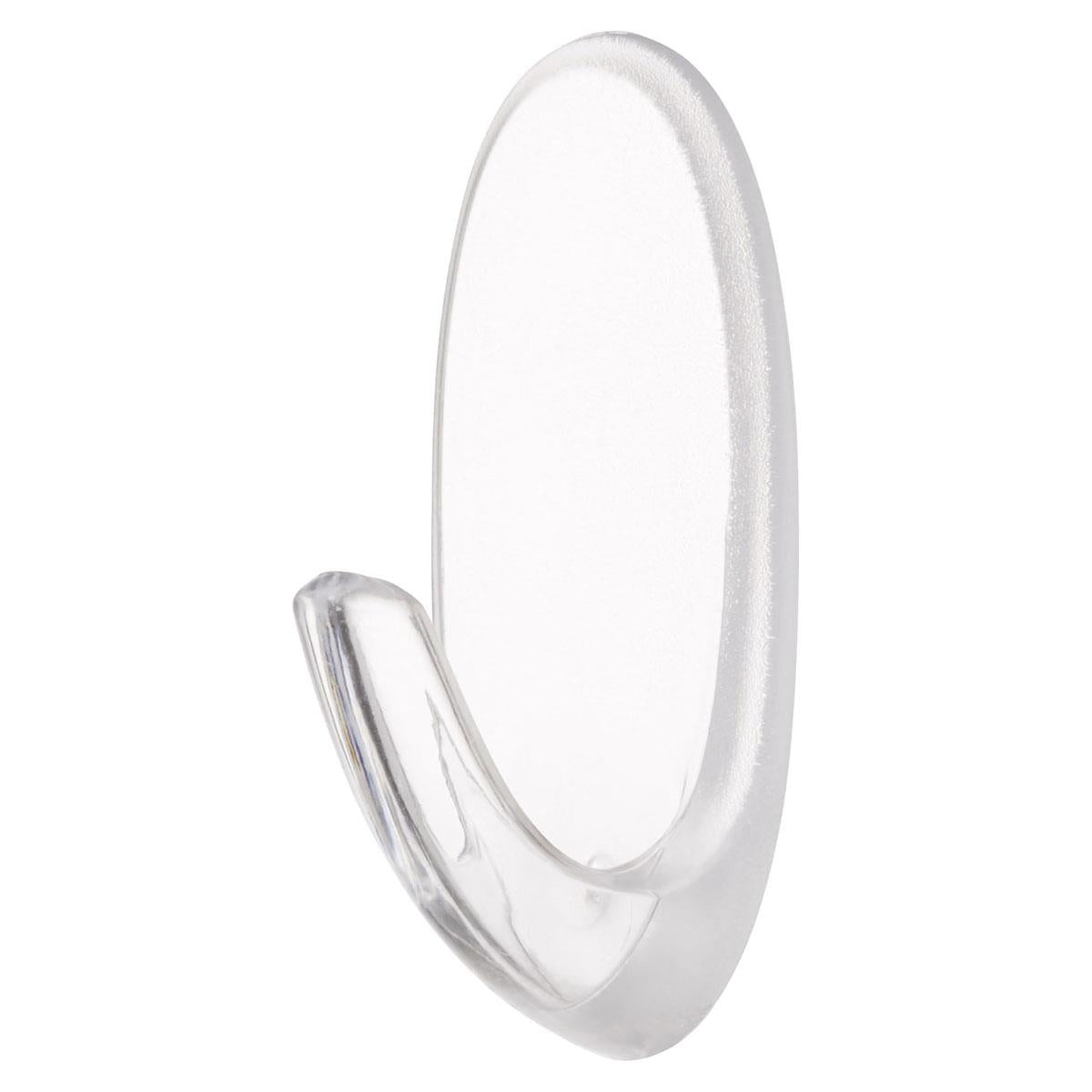 3M Command Small Hooks Clear 2 Hooks with 4 Adhesive Strips 450g Holding Power Indoor Wall Mount