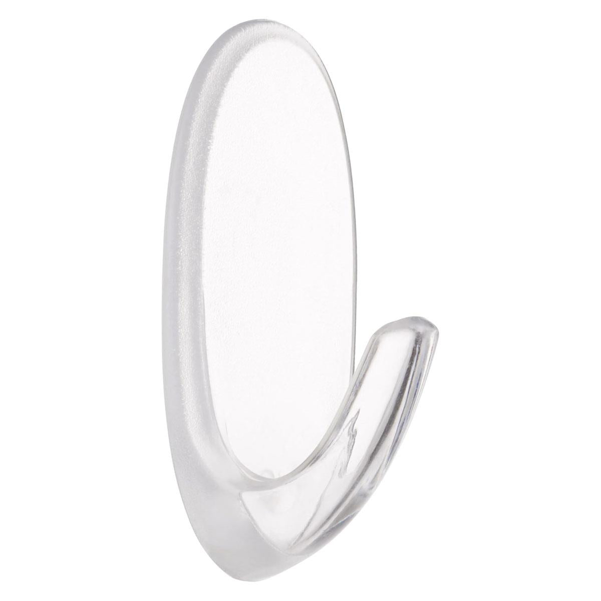 3M Command Small Hooks Clear 2 Hooks with 4 Adhesive Strips 450g Holding Power Indoor Wall Mount