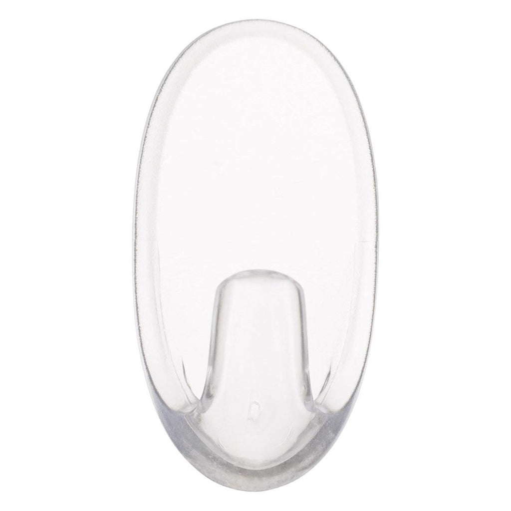 3M Command Small Hooks Clear 2 Hooks with 4 Adhesive Strips 450g Holding Power Indoor Wall Mount