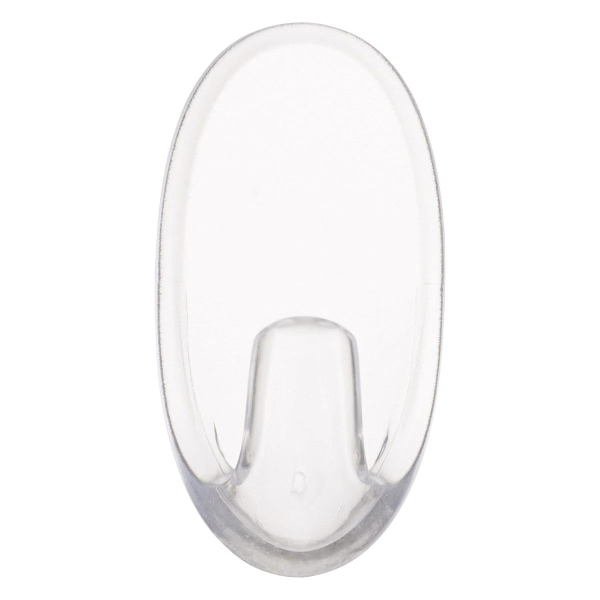 3M Command Small Hooks Clear 2 Hooks with 4 Adhesive Strips 450g Holding Power Indoor Wall Mount