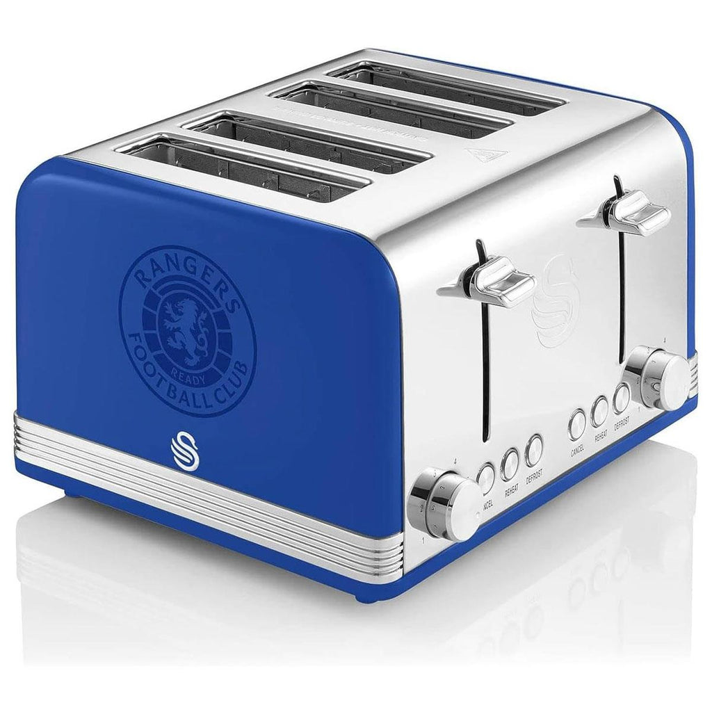 Swan Rangers Retro 4 Slice Toaster 1600W - Blue