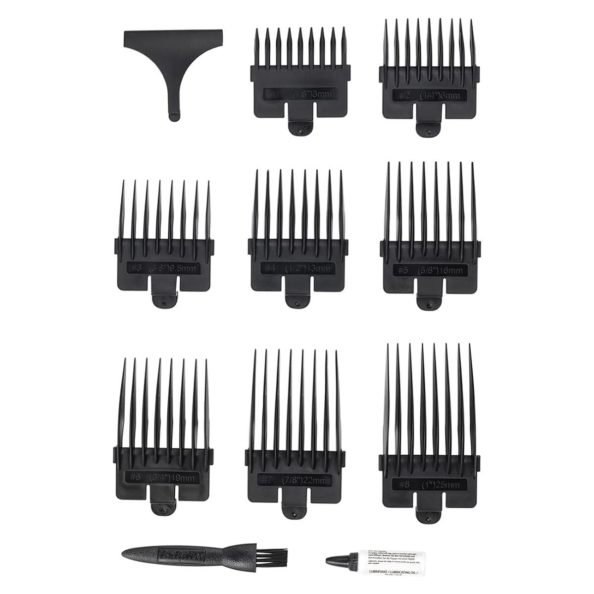 Babyliss Men Precision Power Mains Hair Clipper With 8 Cutting Guides - Black