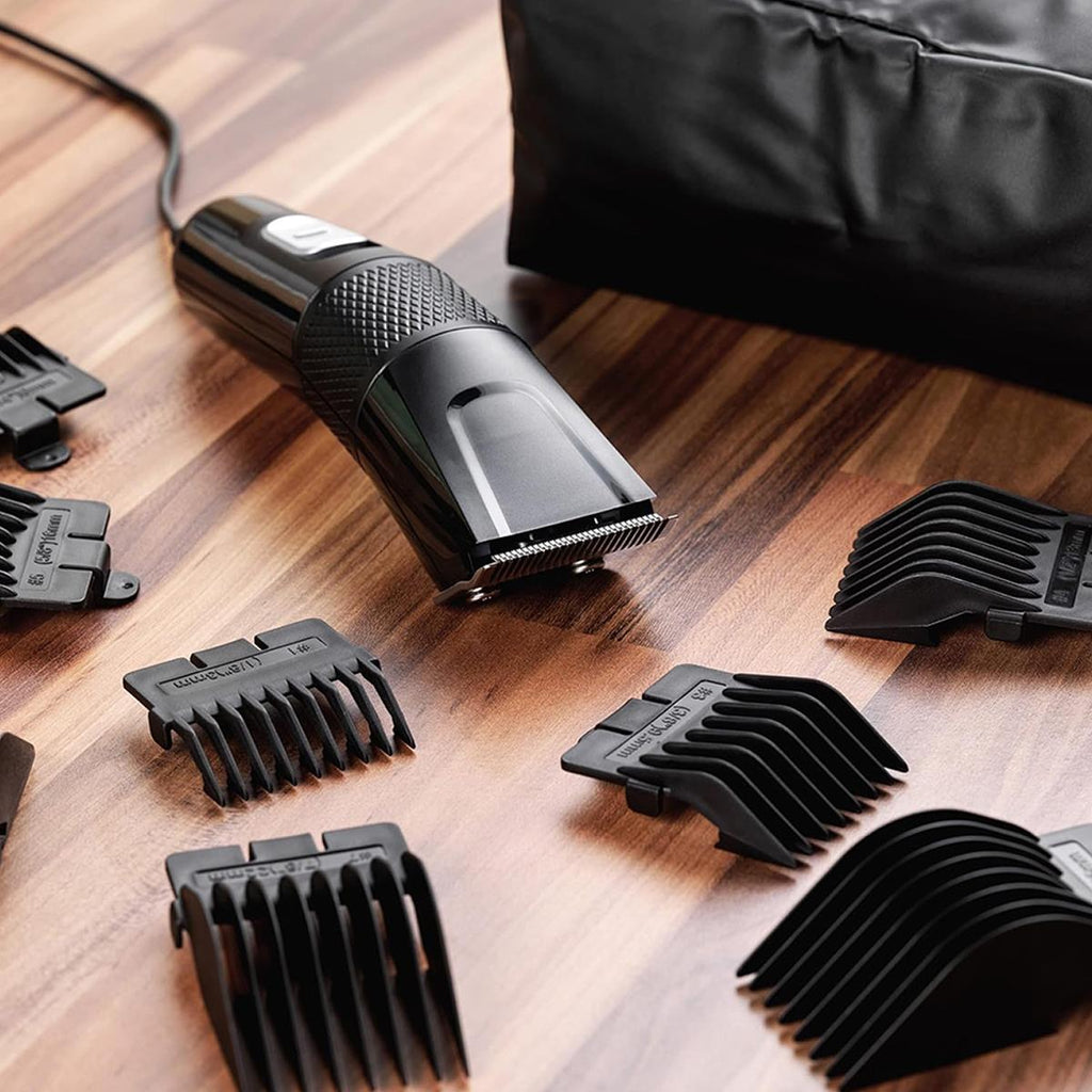 Babyliss Men Precision Power Mains Hair Clipper With 8 Cutting Guides - Black