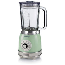 Ariete Vintage 1000W Glass Jug Blender 1.5L with 4 Speeds Pulse Ice Crush Stainless Steel Blades Green