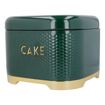 KitchenCraft Lovello Textured Cake Tin - Hunter Green/Gold