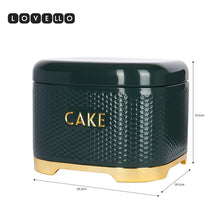 KitchenCraft Lovello Textured Cake Tin - Hunter Green/Gold