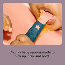 Tommee Tippee Easigrip Self-Feeding Weaning Spoons Chunky Handles 6M+ 5 Pack - Multicolour