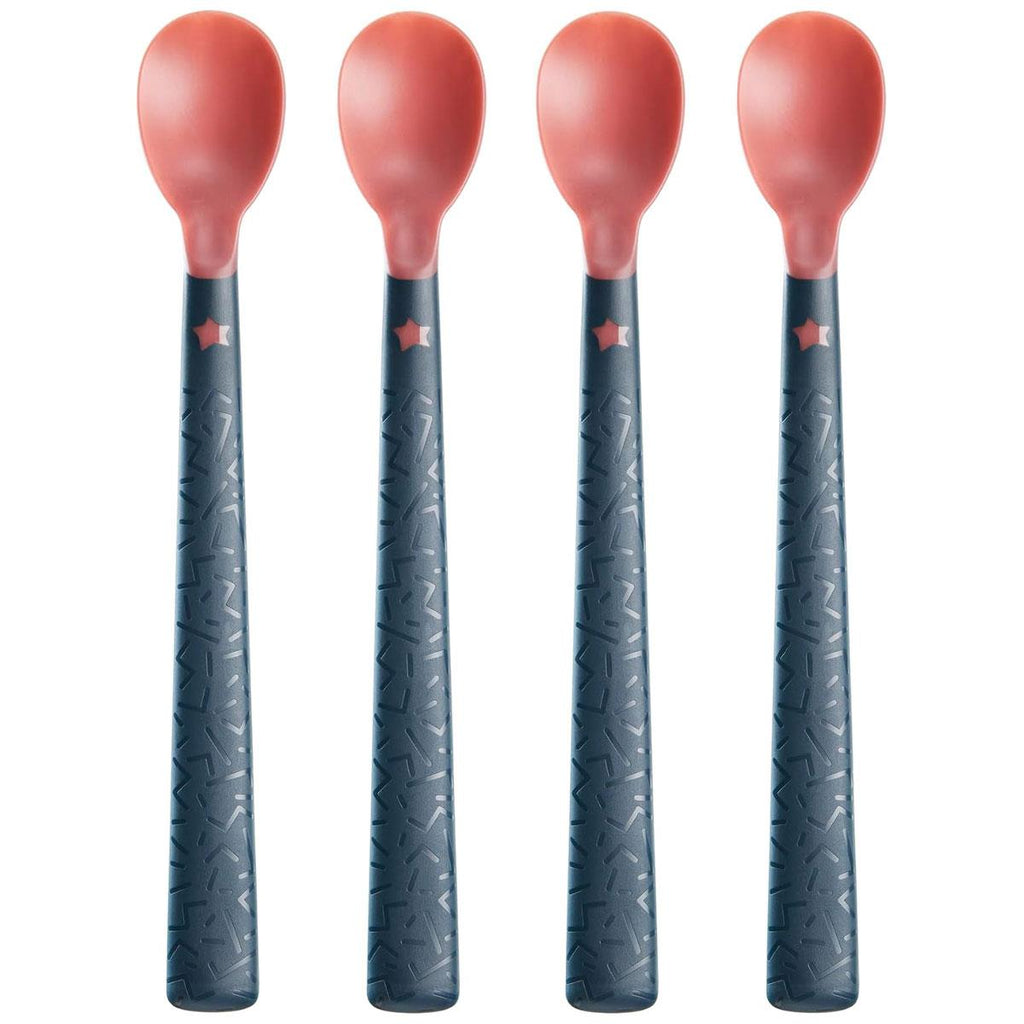 Tommee Tippee Heat Sense Weaning Spoons With BACSHIELD Antibacterial And Long Anti-Slip Handles 4M+ 4 Pack