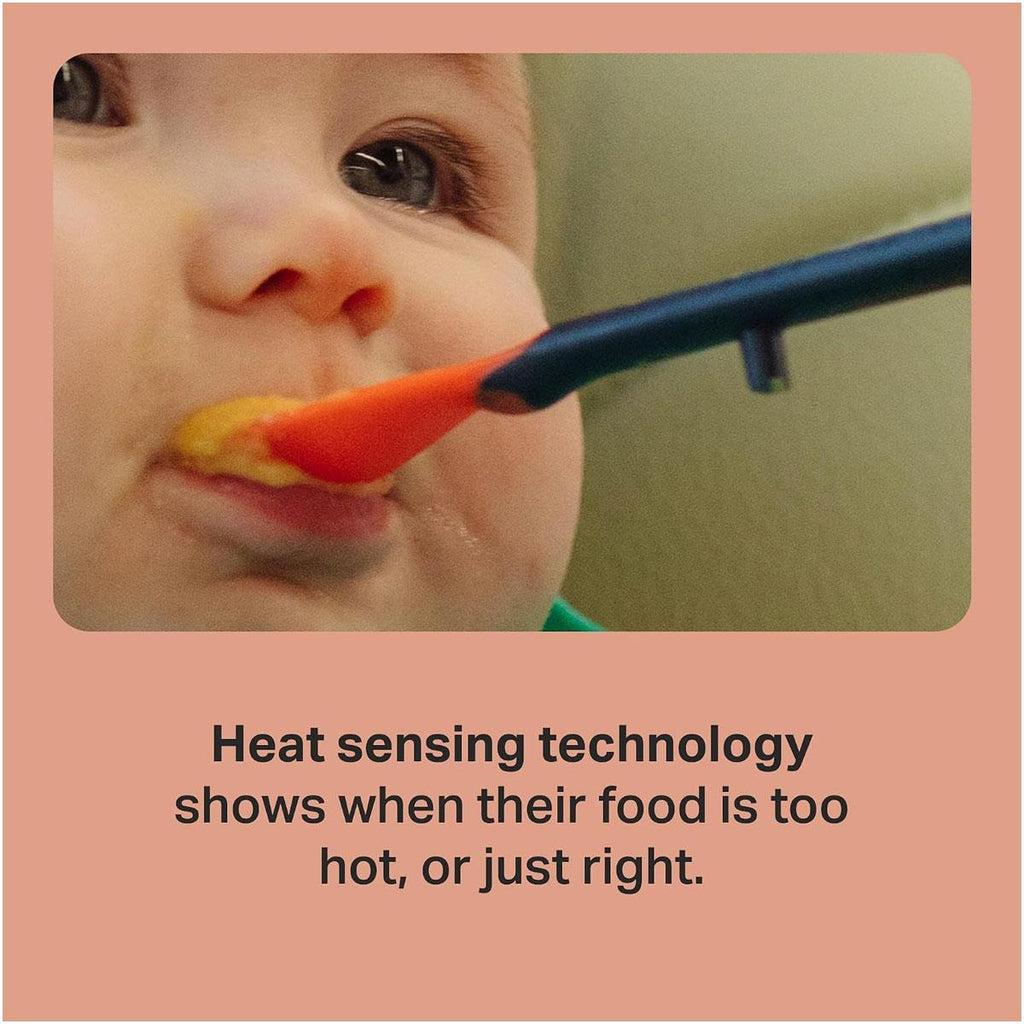 Tommee Tippee Heat Sense Weaning Spoons With BACSHIELD Antibacterial And Long Anti-Slip Handles 4M+ 4 Pack