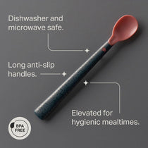 Tommee Tippee Heat Sense Weaning Spoons With BACSHIELD Antibacterial And Long Anti-Slip Handles 4M+ 4 Pack