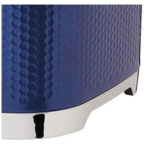 KitchenCraft Lovello Textured Cake Storage Tin With Geometric Hexagon Pattern - Midnight Navy