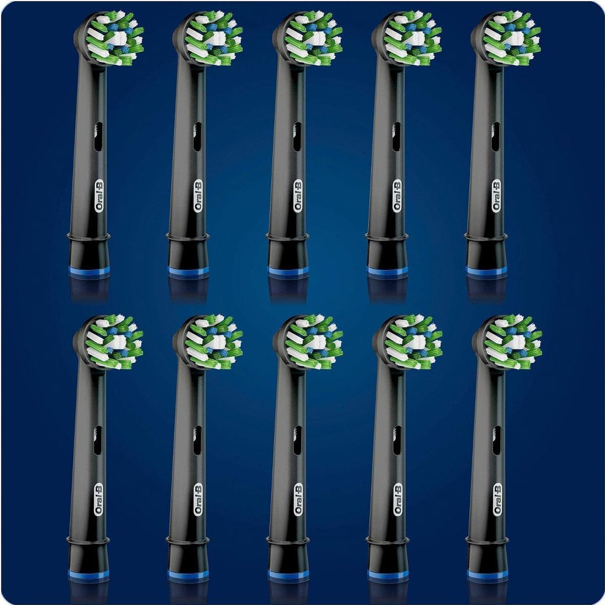 Oral-B CrossAction CleanMaximser Electric Toothbrush Head Black - 10 Pack