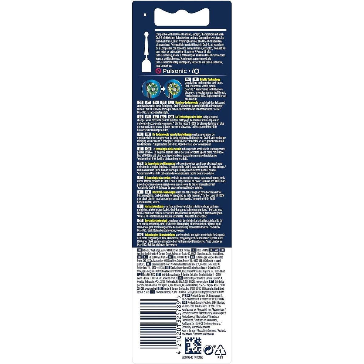 Oral-B CrossAction CleanMaximser Electric Toothbrush Head Black - 10 Pack