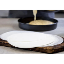KitchenCraft Round 20cm Siliconised Baking Parchment Papers 100 Piece - White