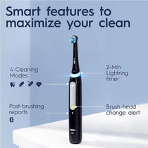 Oral-B iO4 Electric Toothbrush With 1 Toothbrush Head And Travel Case - Black
