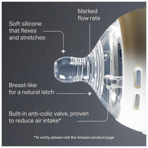 Tommee Tippee Close To Nature Anti-Colic Baby Bottle Vari Flow Teats 0+ Months - 2 Pack