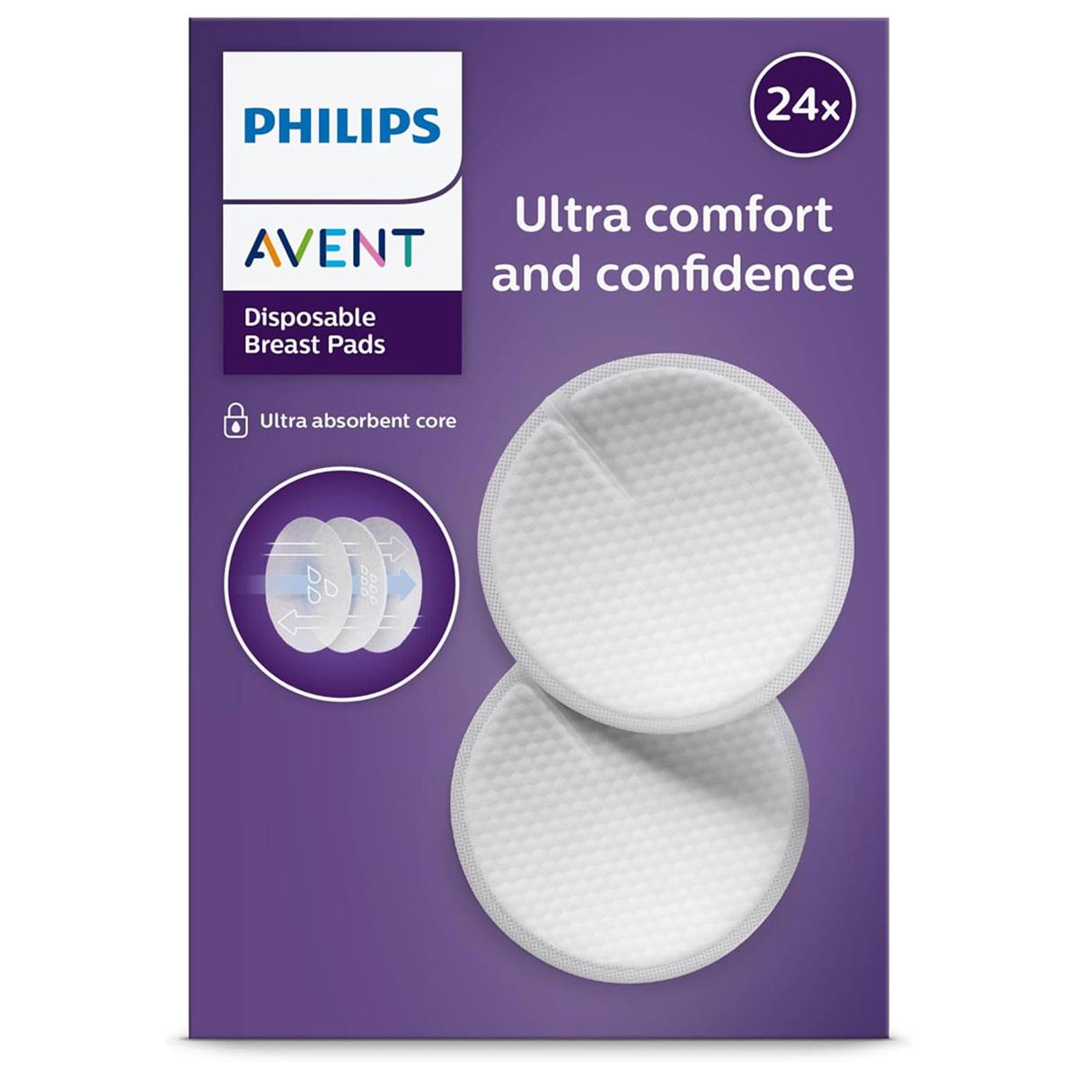 Philips Avent Disposable Breast Pads For Maximum Comfort 24 Piece - Transparent
