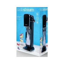 SodaStream Art Sparkling Water Maker Machine And 1 Litre Reusable Water Bottle With 60 Litre Quick Connect CO2 Gas Cylinder - Black