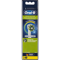 Oral-B Cross Action Clean Maximizer Electric Toothbrushes Replacement Brush Heads 3 Pack - White