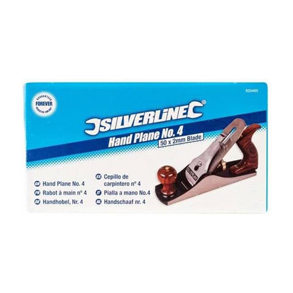 Silverline Hand Plane No. 4 50 x 2mm Blade - Rosewood/Silver