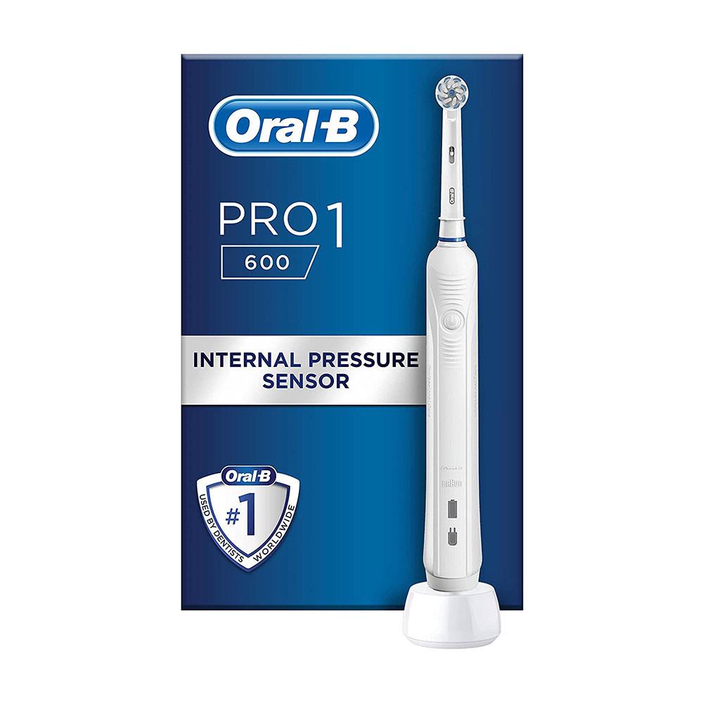 Oral-B Pro 1 600 Electric Toothbrush With 1 Sensi Ultrathin Tooth Brush Head - White