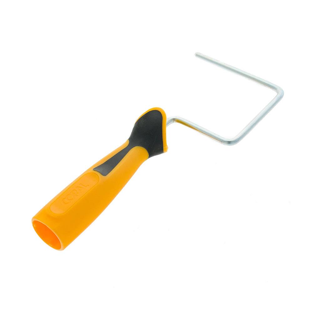 Coral Easy Coater Mini Paint Roller Frame With Soft Grip Handle 4 Inch - Yellow