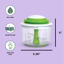 Chef'n VeggiChop Vegetable Chopper For Chopping Nuts Herbs Onions Tomatoes - White/Green