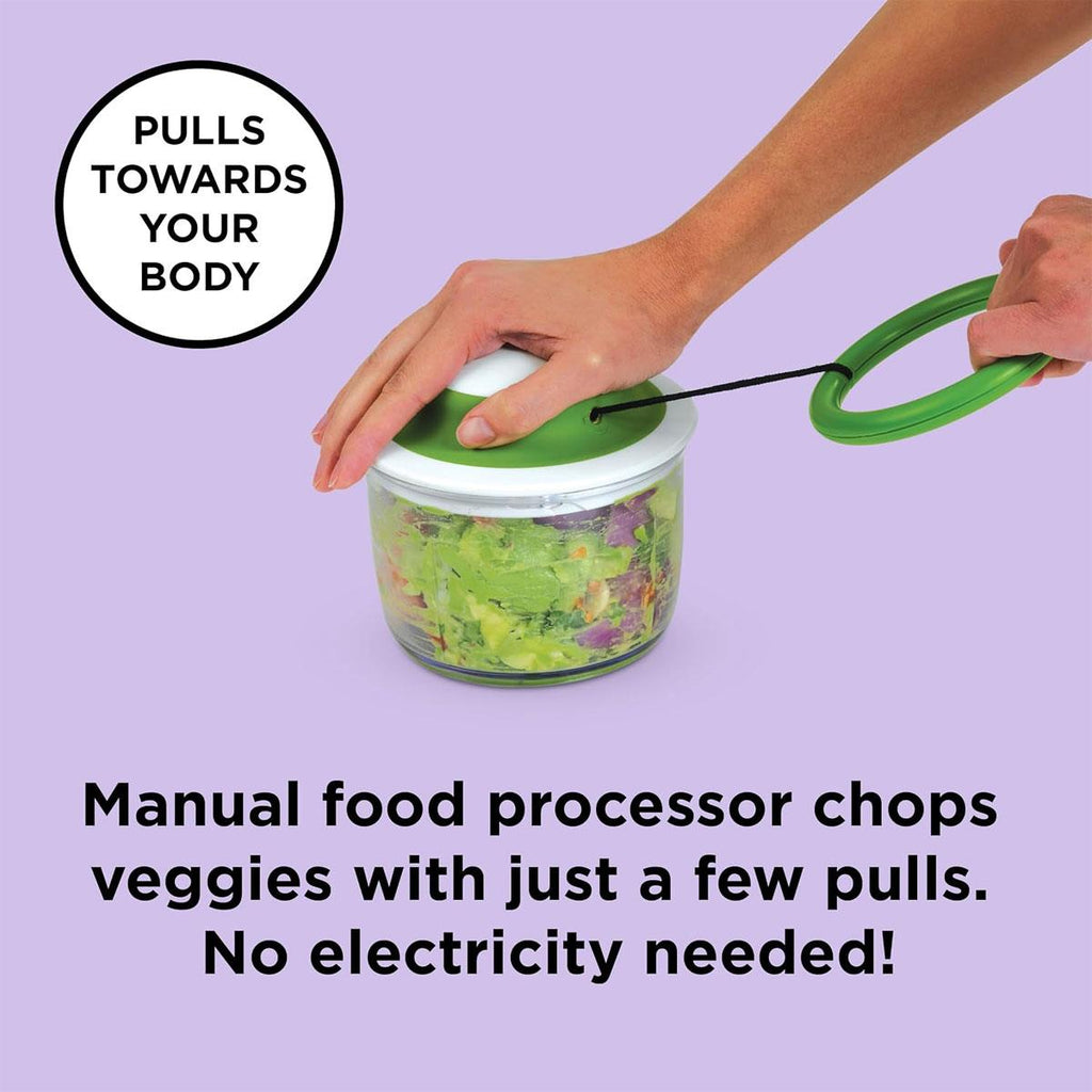 Chef'n VeggiChop Vegetable Chopper For Chopping Nuts Herbs Onions Tomatoes - White/Green